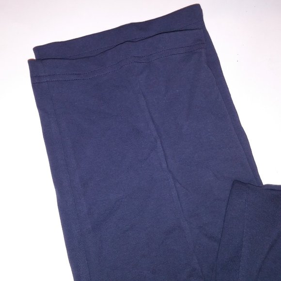 L.L. Bean Pants Stretch Size 10 Regular Solid Navy Blue Cotton Spandex Waist Uns - Picture 3 of 8